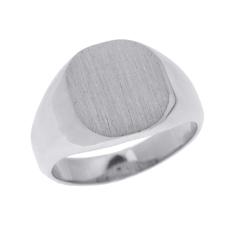 925 Sterling Silver Engravable Men's Signet Ring