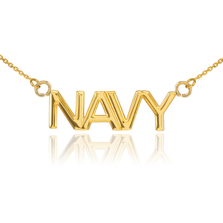14K Gold NAVY Necklace