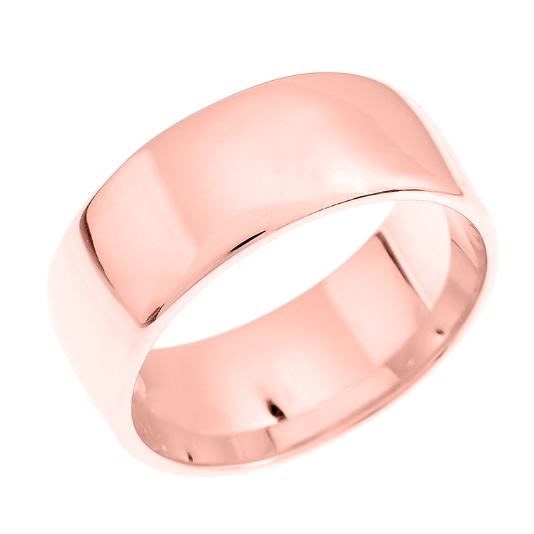 Rose Gold 8.0 mm Comfort Fit Classic Wedding Band