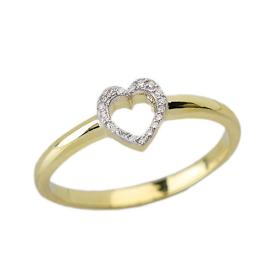Gold Diamond Infinity Heart Ring | Infinity Rings