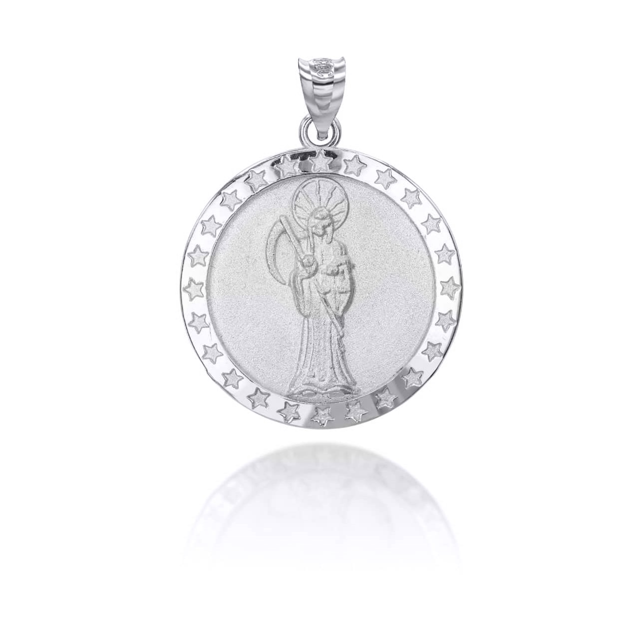 Religious Pendants - The Saint Christopher Protect US Oval Sterling Silver Pendant Necklace Gold M | Factory Direct Jewelry