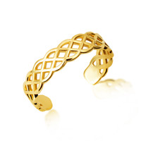 Gold Woman's Symbolic Trinity Knot Toe Ring