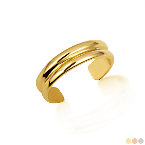 Gold Woman's Double Band Toe Ring Factory Direct Jewelry