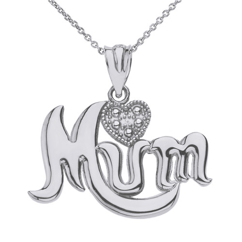 Argento Silver Mum Heart Necklace Argento.com