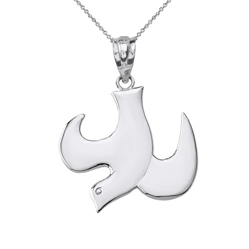 Sterling Silver Descending Dove Holy Spirit Necklace | The Catholic Company®
