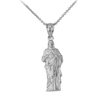 Jesus Christ Full Body Pendant Necklace in Sterling Silver