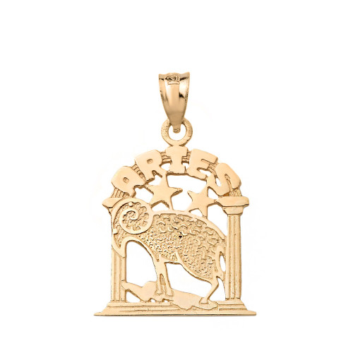 Solid Gold 12 Zodiac Signs Pendant Necklace