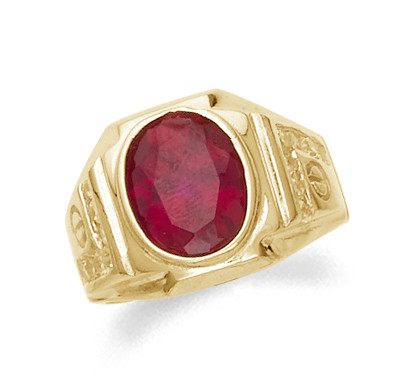 Lab Created Ruby 18k Yellow Gold Over Sterling Silver Ring 4.50ct - WIG561  | JTV.com