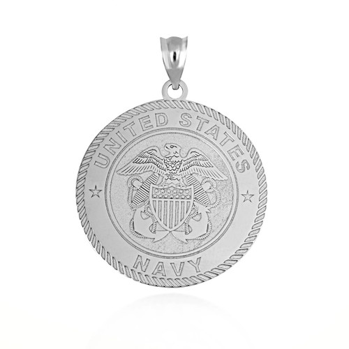 .925 Sterling Silver United States Navy Emblem Medallion Officially Licensed Pen