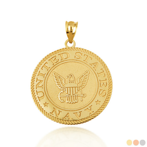 Ever Gold Short Pendant Necklace in Navy
