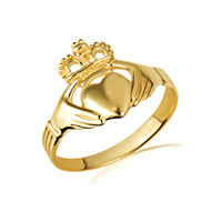 Gold Woman's Classic Claddagh Ring