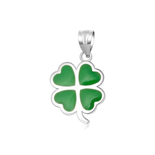 [Brighton] Lucky Clover Heart Fob-Silver