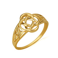 Gold Woman's Symbolic Dara Knot Trinity Ring