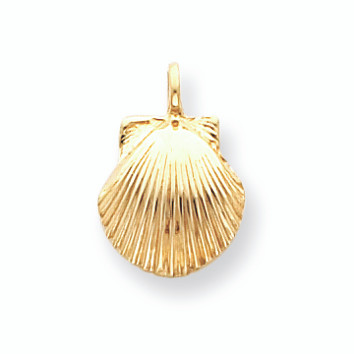 14K Gold Seashell Charm