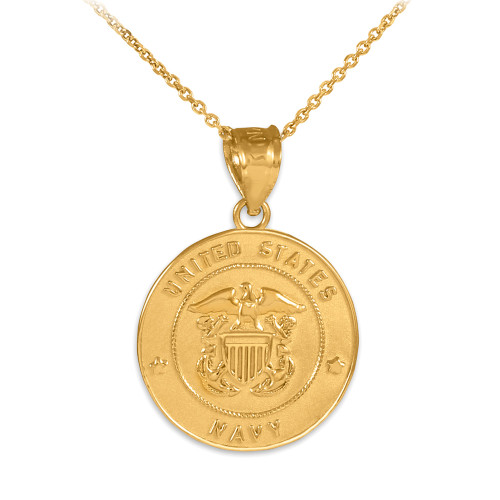 Solid Gold U.S. Navy Coin Pendant
