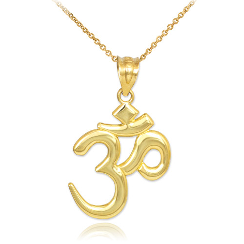 Solid Gold Om/Ohm Pendant