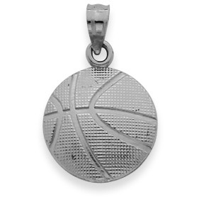 Basketball Necklace | Stainless Steel Basketball Pendant Charm Chain, Black