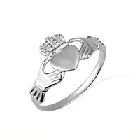 .925 Sterling Silver Symbolic Claddagh Baby Ring