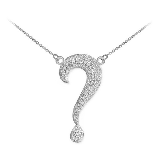 Amazon.com: AeraVida Trendy Question Mark .925 Sterling Silver Pendant  Necklace | Question Mark Charm for Necklace | Sterling Silver Pendant  Necklace | Necklace for Women : Clothing, Shoes & Jewelry