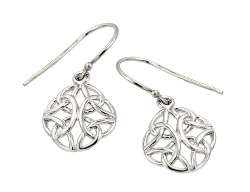 Details about   Celtic Triangle Earrings 925 Sterling Silver Dangle Corona Sun Jewelry 