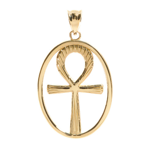 Men's Gold Egyptian Cross Necklace - Ankh Pendant Necklace – Eye Candy Los  Angeles