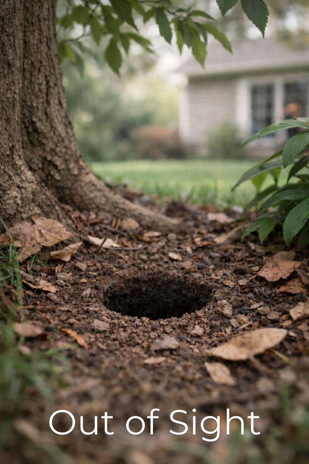 Hole in ground for undergroud personal safe