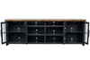 Essex - TV Stand Console For TVs Up To 100" - Black, Whiskey