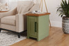 Vineyard - Chairside Table - Sage Green, Fruitwood
