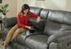 Atlas - Reclining Console Loveseat With Storage - Charcoal