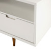 Mid-Century Modern Minimalist 3 Drawer Corner TV Stand For TVs Up To 58