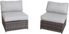 Armless Patio Chair With Cushions
