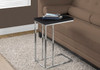 Accent Table, C - Shaped, Tempered Glass, Stylish Design Contemporary & Modern