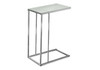 Accent Table, C - Shaped, Tempered Glass, Stylish Design Contemporary & Modern
