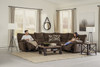 Elliott Sectional - Power Lay Flat Reclining RSF - Chocolate
