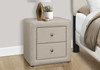 Nightstand, Storage Drawer Versatile Use, Upholstered, Transitional