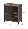 Treju Obscure - Glass, Rustic Wine Cabinet - Black / Oak Treju Obscure - Glass, Rustic Wine Cabinet - Black / Oak