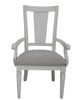 Katia - Arm Chair (Set of 2) - Light Gray / White