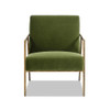 Aerin - Hammered Brass Upholstered Accent Arm Chair