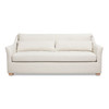 Ada - Flared Arm Contemporary Sofa With Lumbar Pillows - Flax White