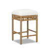 Lucia - Backless Upholstered Counter Stool With Frame - Ivory White