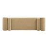 Mason - Arched Arm Bench With Bolster Pillows - Camel Brown Beige