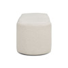 Fuji - Oval Storage Bench, Upholstered - Ivory White