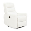 Bloomy - High Back Power Recliner Motion Chair - Chiffon White