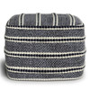 Corrie - Square Outdoor / Indoor Pouf - Navy / White