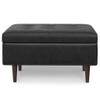 Shay - Large Square Coffee Table Storage Ottoman Mid-Century Style