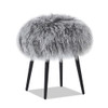 Alberta - Mongolian Sheepskin Round Ottoman Alberta - Mongolian Sheepskin Round Ottoman