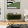 Serena - Contemporary Design Oval Storage Bench Ottoman Serena - Contemporary Design Oval Storage Bench Ottoman