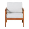Contemporary Cushioned Eucalyptus Wood Patio Accent Chair Contemporary Cushioned Eucalyptus Wood Patio Accent Chair