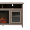 Classic Glass Door Fireplace Tall TV Stand For TVs Up To 65"