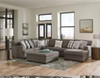 Crawford - Armless Sofa - Dark Gray - Fabric